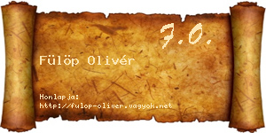 Fülöp Olivér névjegykártya