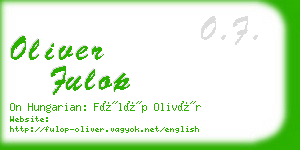 oliver fulop business card